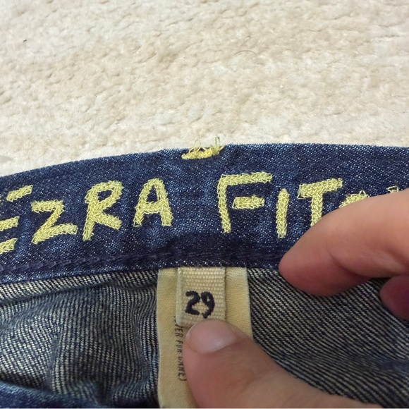 Ezra Fitch Jeans Dark Wash Distressed Flare Boot Cut Denim Y2K Women's 29 - Picture 3 of 9